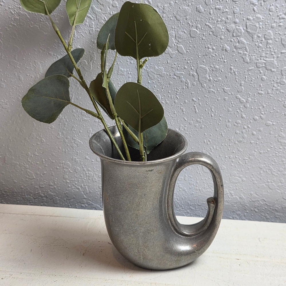 Vintage Wilton Armetale‎ Pewter Horn Beer Mug Tankard Cup Stein